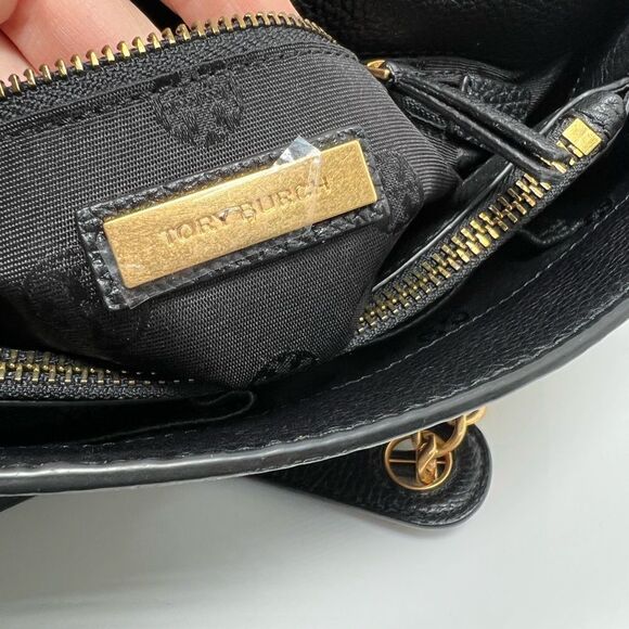 Tort Burch Leather Britten Flap Crossbody Bag - Picture 7 of 10